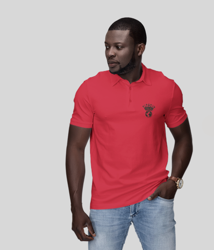 KING OF THE EARTH Polo Shirt "Karla" SlimFit - Farbe rot – Bild 3
